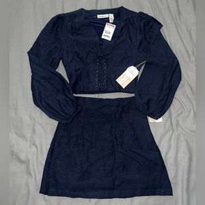 Skirt Set with Crop Blouse